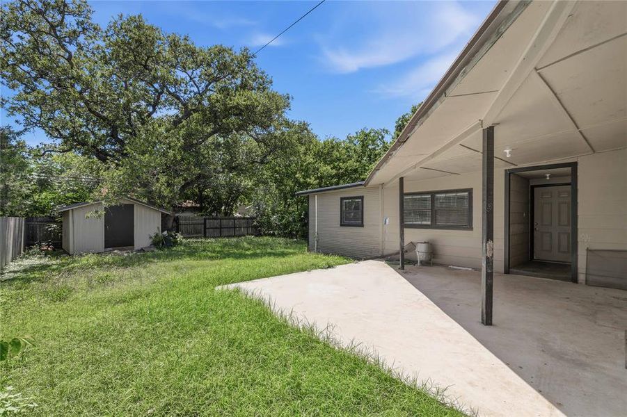 Exterior details and patio area of a home in , Brownwood (Image 4). Exterior details and patio area of a home in , Brownwood (Image 4).
