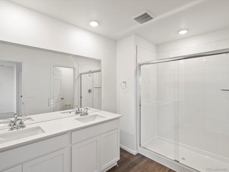 Furnished interior view inside a new home in Skyview at High Point, Aurora (Image 8).