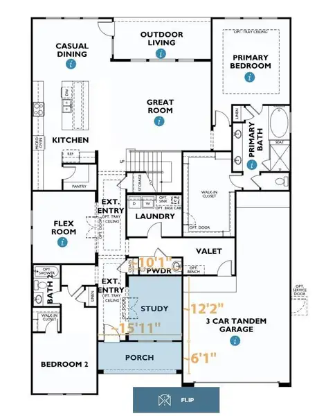 2D floor plan layout of this home in , Hockley, TX (Image 4).