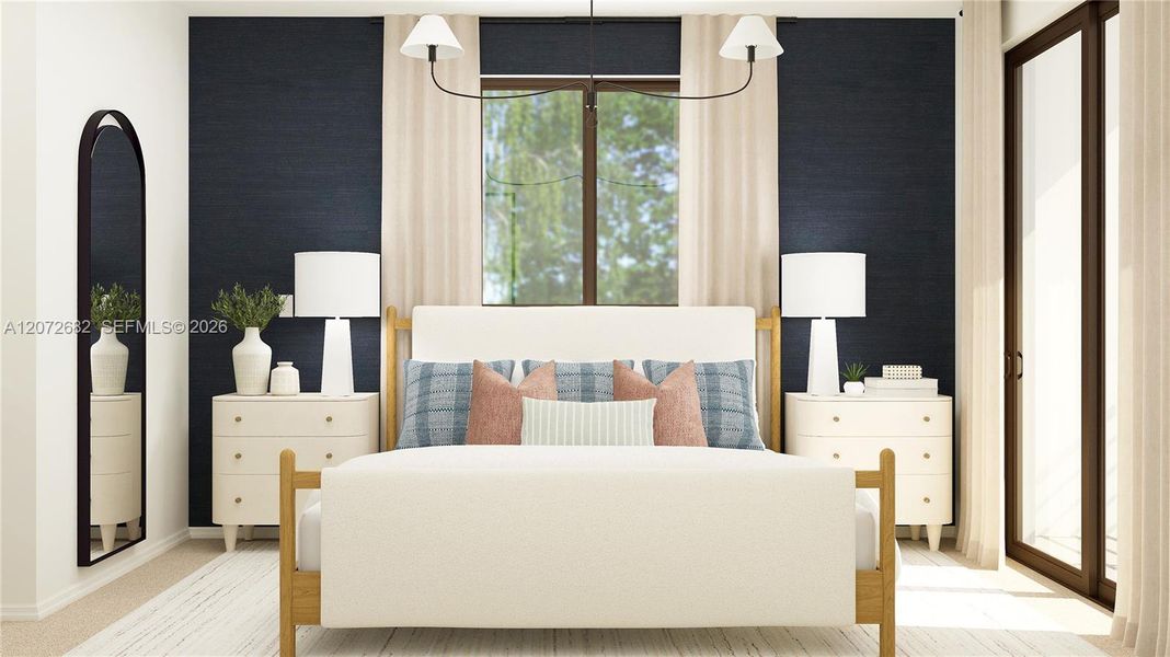Furnished interior view inside a new home in Luminara, Miami (Image 11).