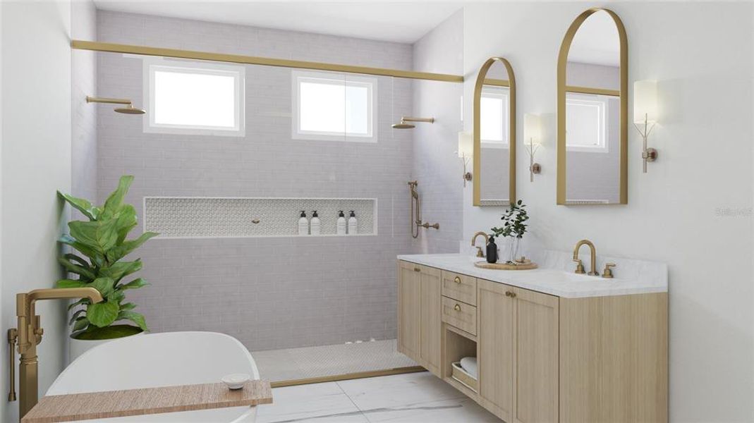 Primary Bath rendering