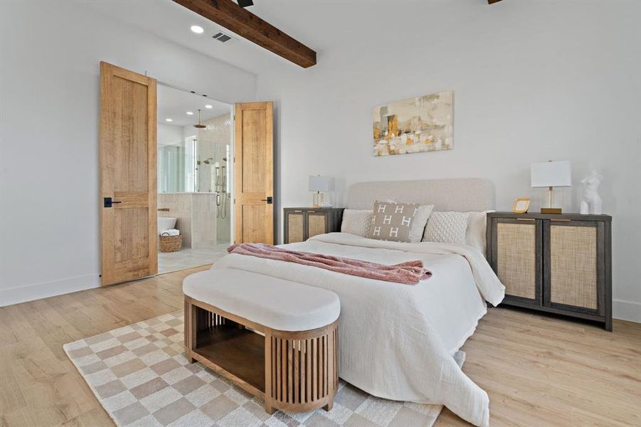 Furnished interior view inside a new home in , Krum (Image 34).