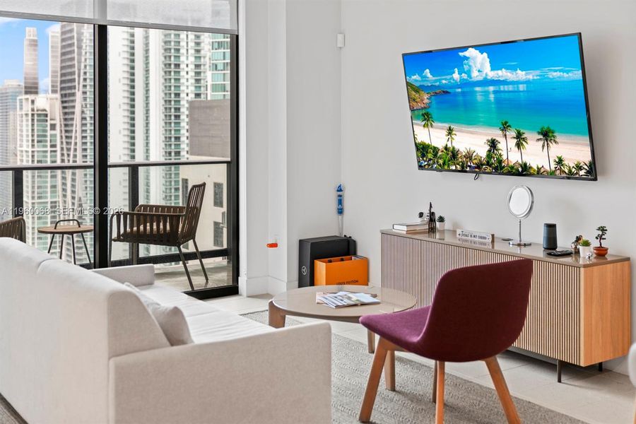 Furnished interior view inside a new home in , Miami (Image 6).