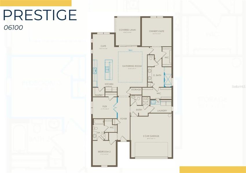 2D floor plan layout of this home in Shores at Stillwater, Englewood, FL (Image 4).