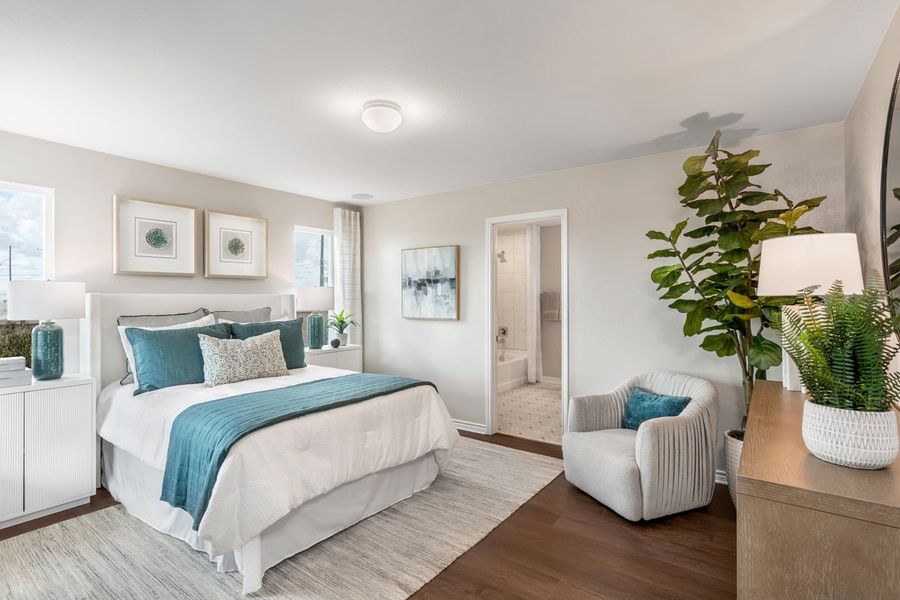 Representative furnished interior of a home built from the 1604 by KB Home in Spanish Trails, San Antonio (Image 7).