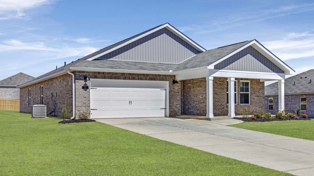 Front exterior of a new home in Bailey Park, Fayetteville, TN, highlighting curb appeal (Image 19).