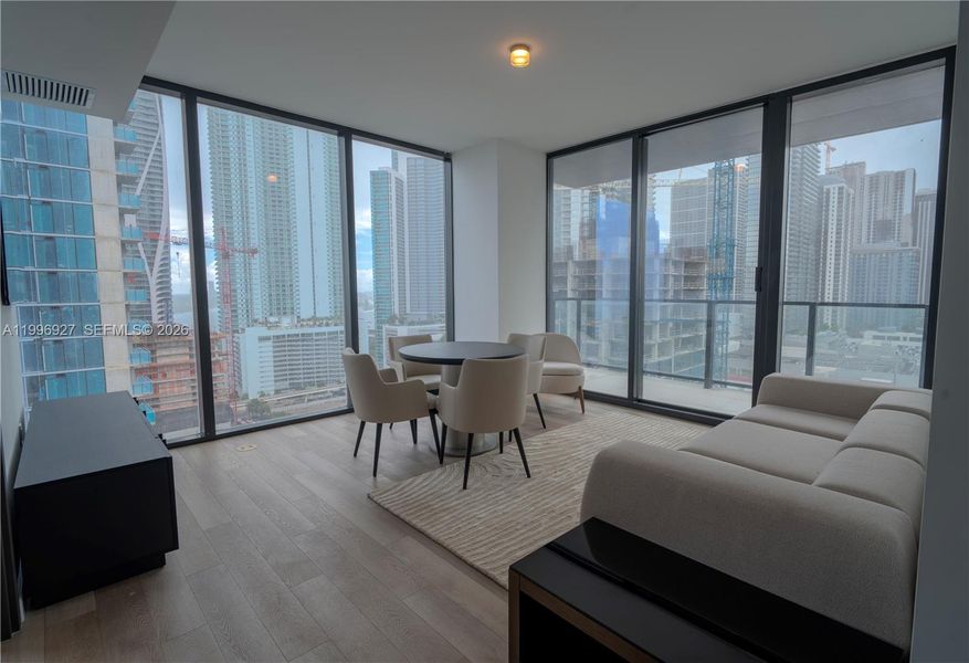 Furnished interior view inside a new home in , Miami (Image 9).