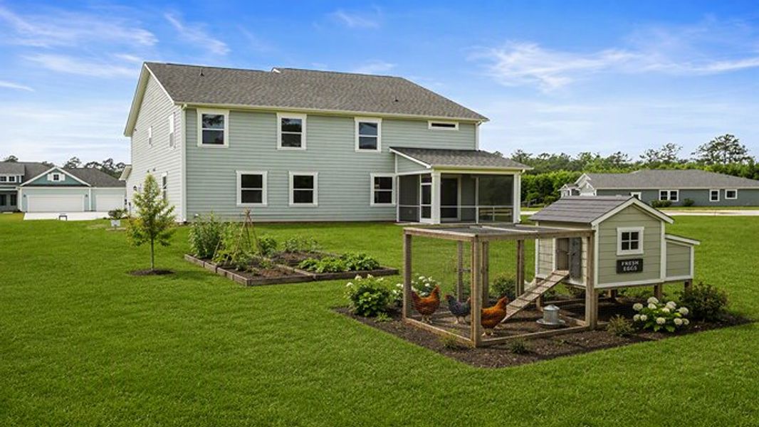 Exterior details and patio area of a home in Berkeley Bay, Ridgeville (Image 2).