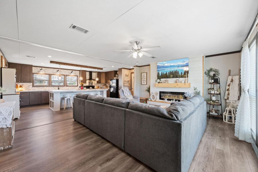 Spacious Living area with open concept.