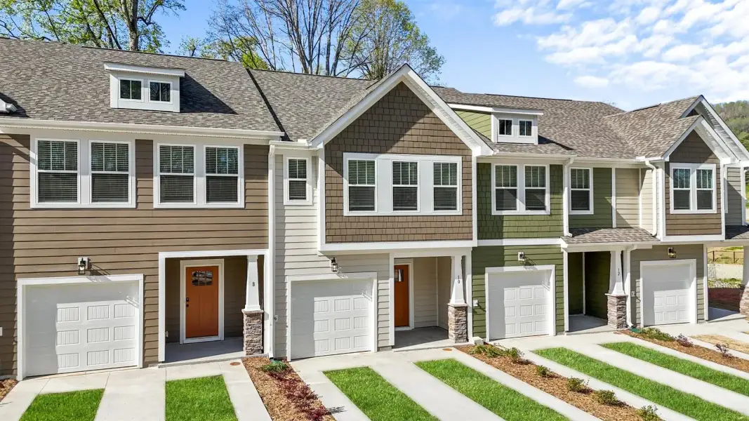 Front exterior of a new home in Clayton Crossing, Arden, NC, highlighting curb appeal (Image 20).