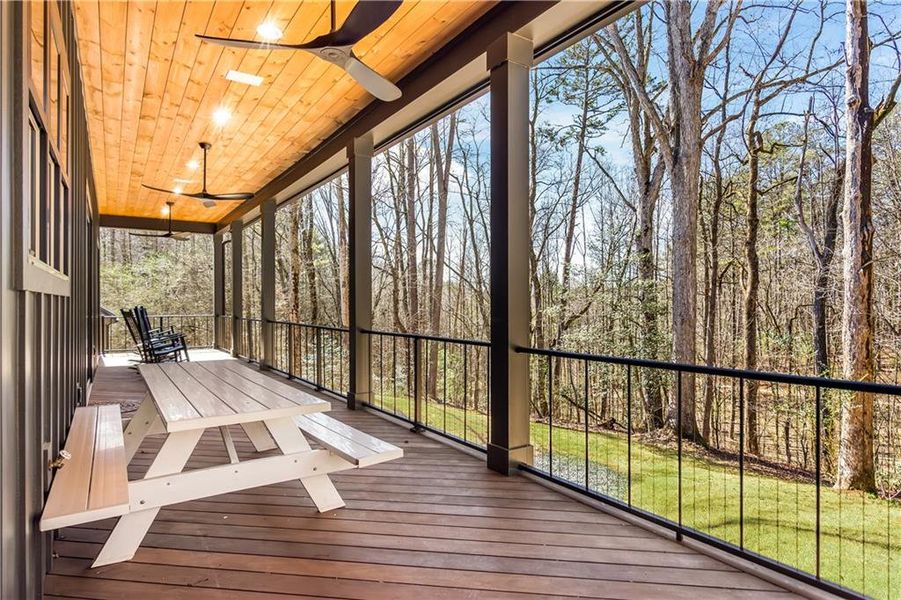 Exterior details and patio area of a home in , Ellijay (Image 4).