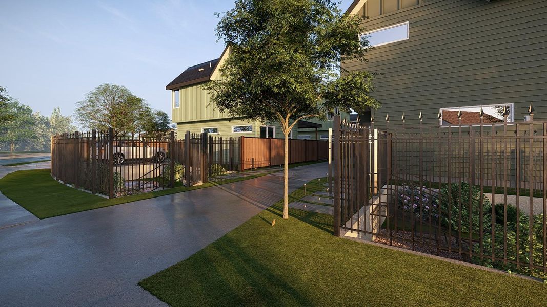 View of property exterior with board and batten siding View of property exterior with board and batten siding