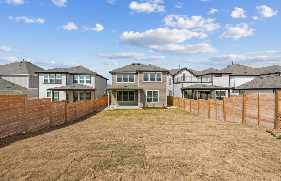 Exterior details and patio area of a home in Horizon Lake, Leander (Image 23). Exterior details and patio area of a home in Horizon Lake, Leander (Image 23).