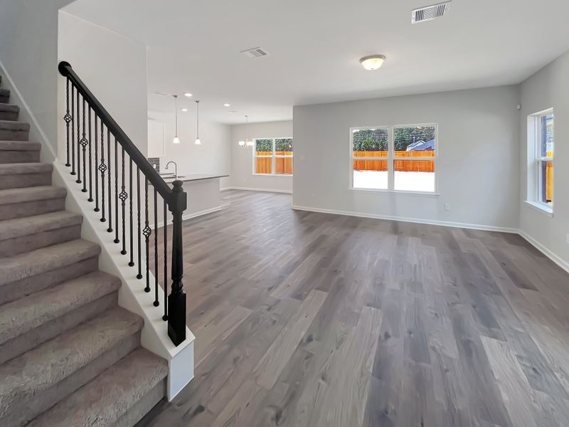 The Oriole II- Family Room and Staircase