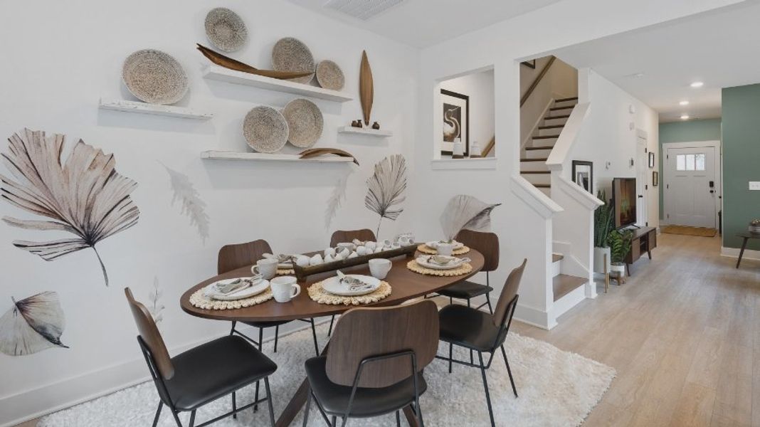 Furnished interior view inside a new home in Sidney Creek Townhomes, Zebulon (Image 12).