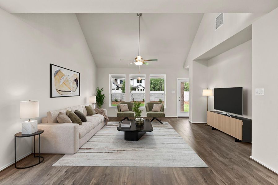 Furnished interior view inside a new home in Two Step Farm, Montgomery (Image 15). Furnished interior view inside a new home in Two Step Farm, Montgomery (Image 15).