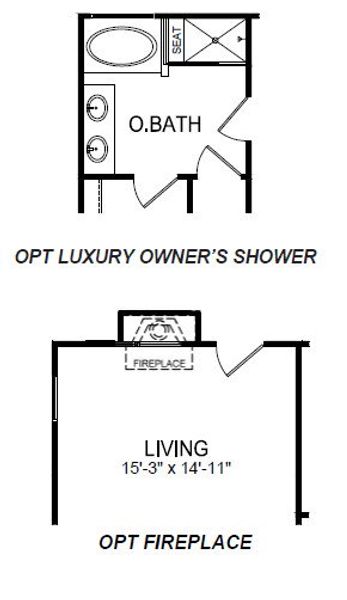 2D floor plan layout for the LANDON by D.R. Horton in Sycamore Cove, Woodruff, SC (Image 4). 2D floor plan layout for the LANDON by D.R. Horton in Sycamore Cove, Woodruff, SC (Image 4).