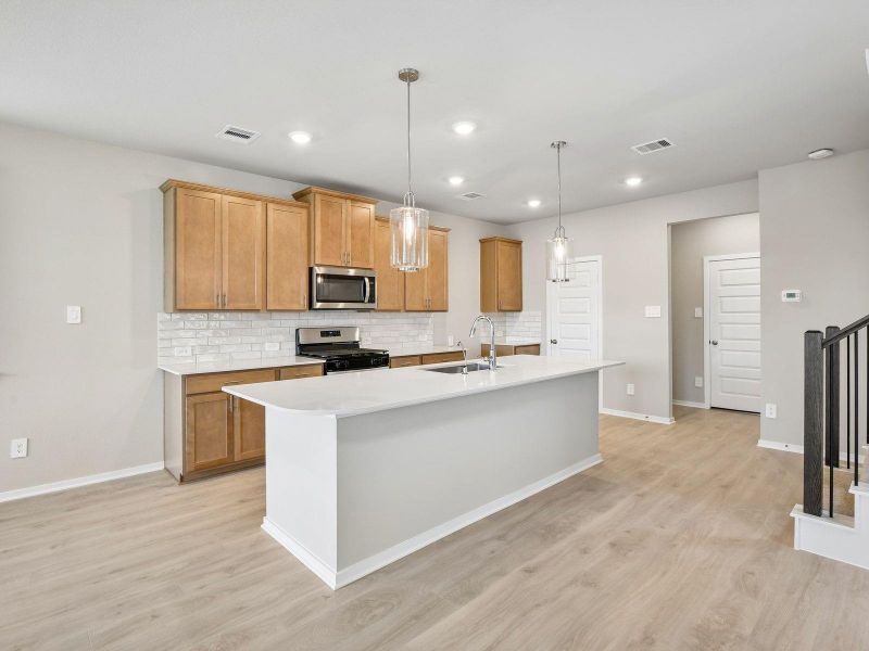 Furnished interior view inside a new home in Parkway Commons - City Series, Missouri City (Image 5). Furnished interior view inside a new home in Parkway Commons - City Series, Missouri City (Image 5).