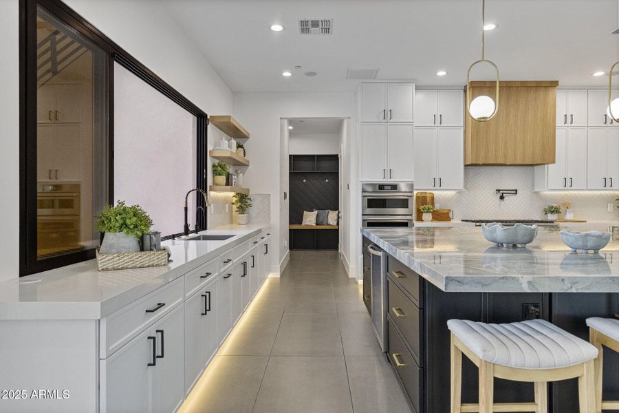 Main Sink at Permiter Counter