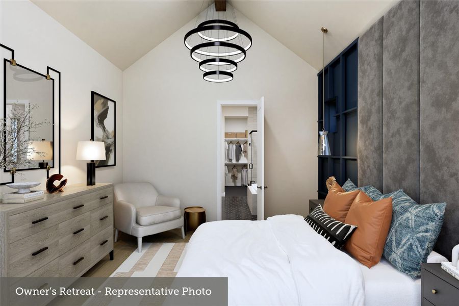 Furnished interior view inside a new home in The Highlands - Grove Collection, Porter (Image 6).