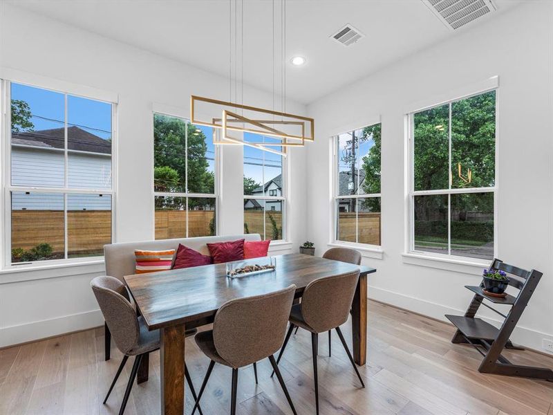 Another view of your gorgeous dining area.