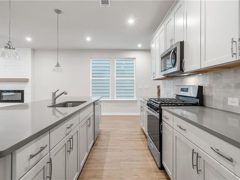 Furnished interior view inside a new home in The Village at Shallowford, Kennesaw (Image 7). Furnished interior view inside a new home in The Village at Shallowford, Kennesaw (Image 7).