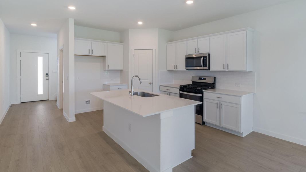 Furnished interior view inside a new home in Trails at Wildhorse, Austin (Image 4).
