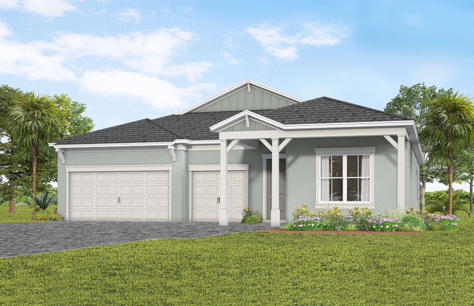 Representative exterior photo of a completed home built from the Mahogany by Pulte Homes in Lakehaven Estates, Clermont, FL (Image 11). Representative exterior photo of a completed home built from the Mahogany by Pulte Homes in Lakehaven Estates, Clermont, FL (Image 11).