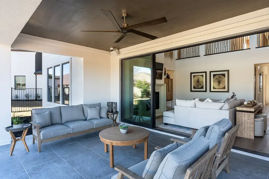 Exterior details and patio area of a home in Santa Rita Ranch, Liberty Hill (Image 3).