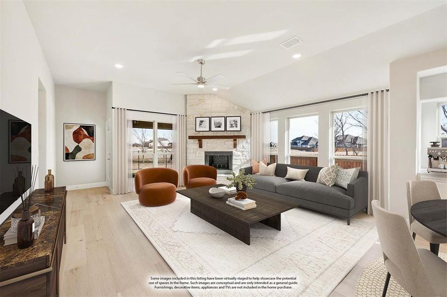 Furnished interior view inside a new home in Sunrise at Garden Valley, Waxahachie (Image 9).