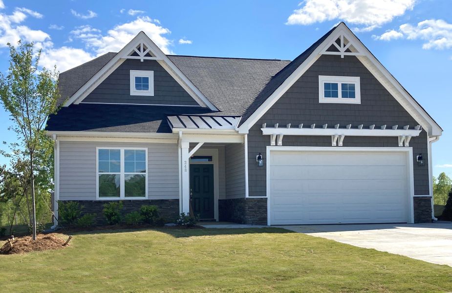 Representative exterior photo of a completed home built from the Tillery by Caruso Homes in Blue Run, Raleigh, NC (Image 36). Representative exterior photo of a completed home built from the Tillery by Caruso Homes in Blue Run, Raleigh, NC (Image 36).
