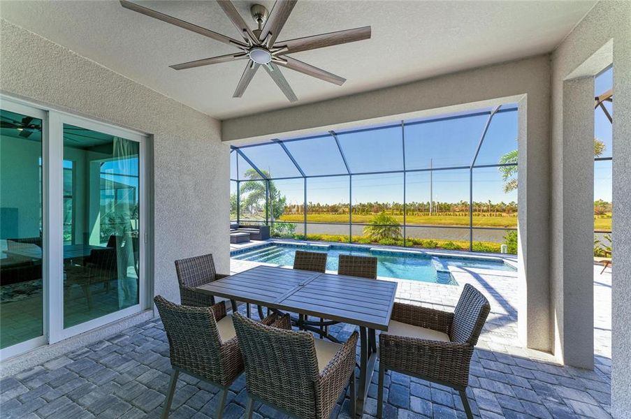 Exterior details and patio area of a home in Calusa Country Club, Lakewood Ranch (Image 27).