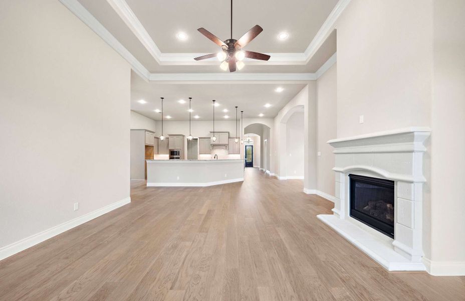 Representative unfurnished interior of a home built from the 3663AU by Ravenna Homes in Audubon 60′, Magnolia (Image 24).