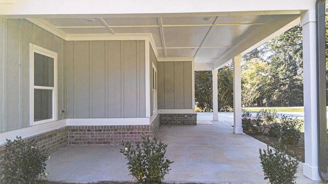 Exterior details and patio area of a home in , Covington (Image 3). Exterior details and patio area of a home in , Covington (Image 3).