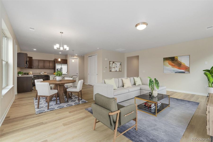 Furnished interior view inside a new home in , Fort Lupton (Image 12).