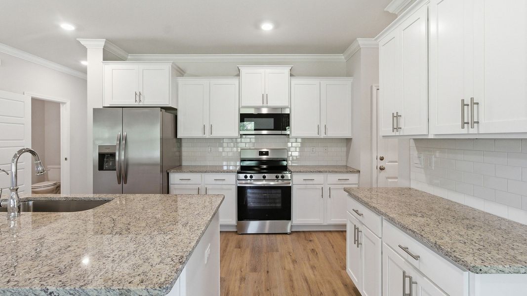 Furnished interior view inside a new home in Greystone, Crawfordville (Image 7). Furnished interior view inside a new home in Greystone, Crawfordville (Image 7).