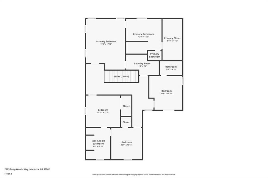 2D floor plan layout of this home in , Marietta, GA (Image 5).