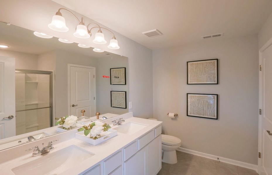 Representative furnished interior of a home built from the Badin by Pulte Homes in Parkside Crossing, Charlotte (Image 222).