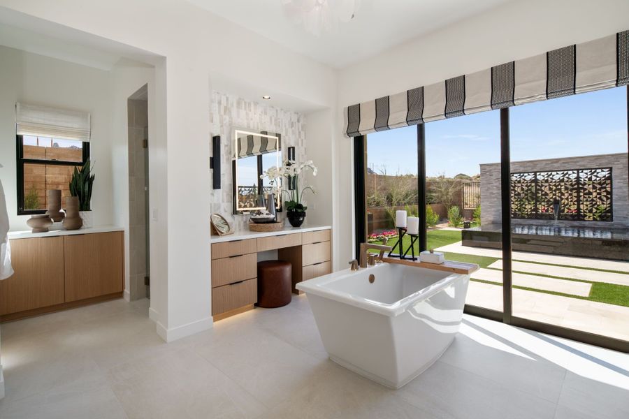 Representative furnished interior of a home built from the Cheval by Camelot Homes in Shadow Ridge, Scottsdale (Image 7).