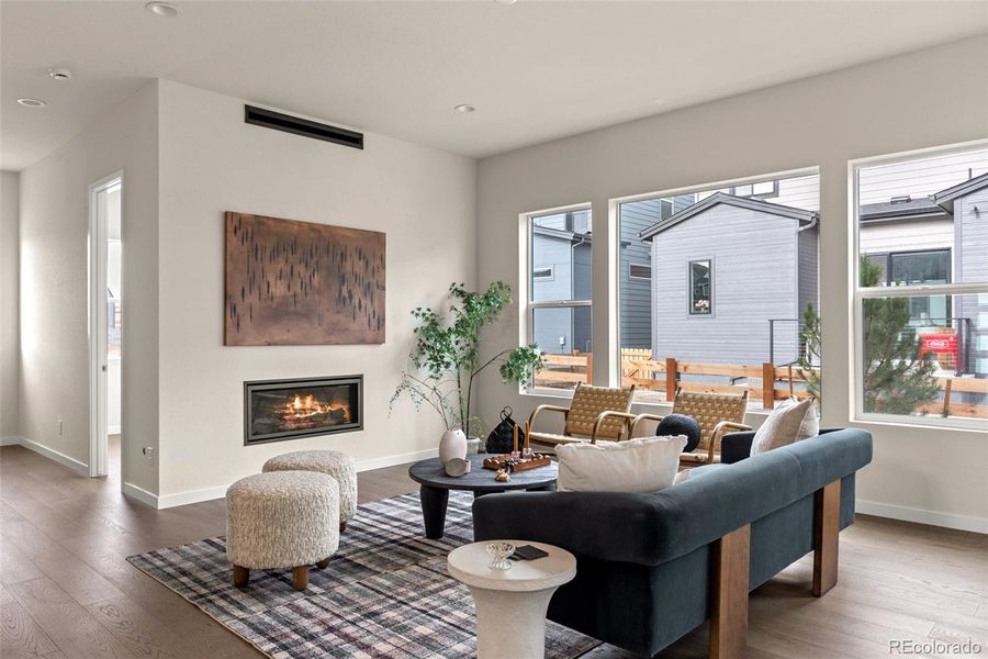 Furnished interior view inside a new home in Lyric at Ridgegate, Lone Tree (Image 37).