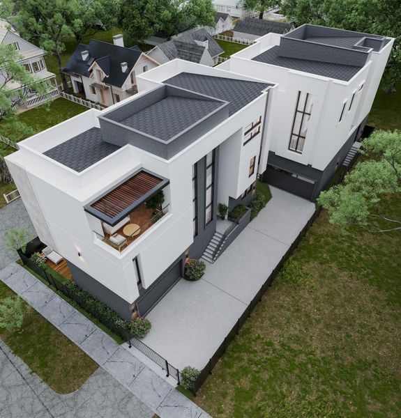 Front exterior of a new home in , Houston, TX, highlighting curb appeal (Image 21).