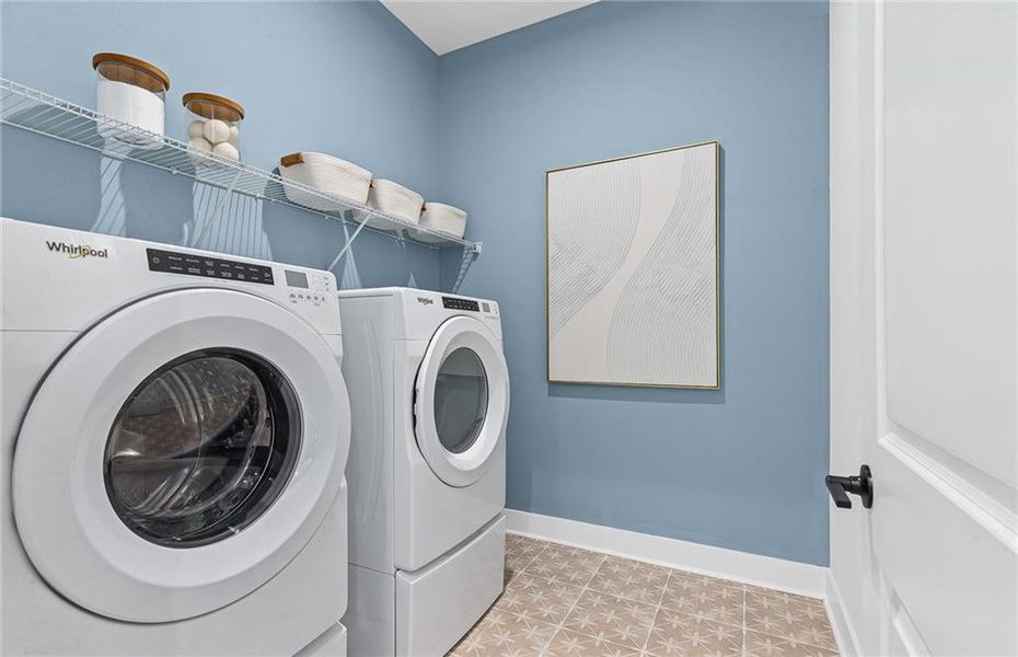 Furnished interior view inside a new home in Traditions of Braselton, Hoschton (Image 4).