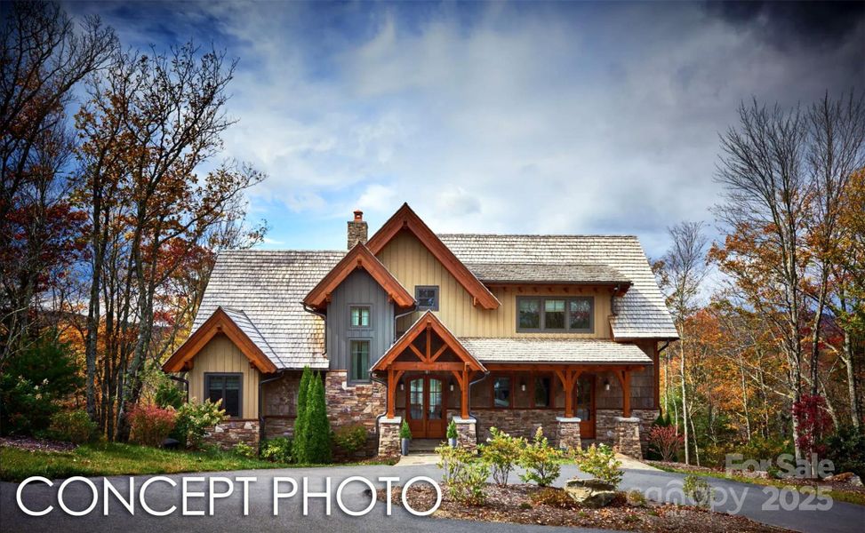 Front exterior of a new home in , Black Mountain, NC, highlighting curb appeal (Image 17).