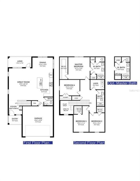 2D floor plan layout of this home in , St. Cloud, FL (Image 2).