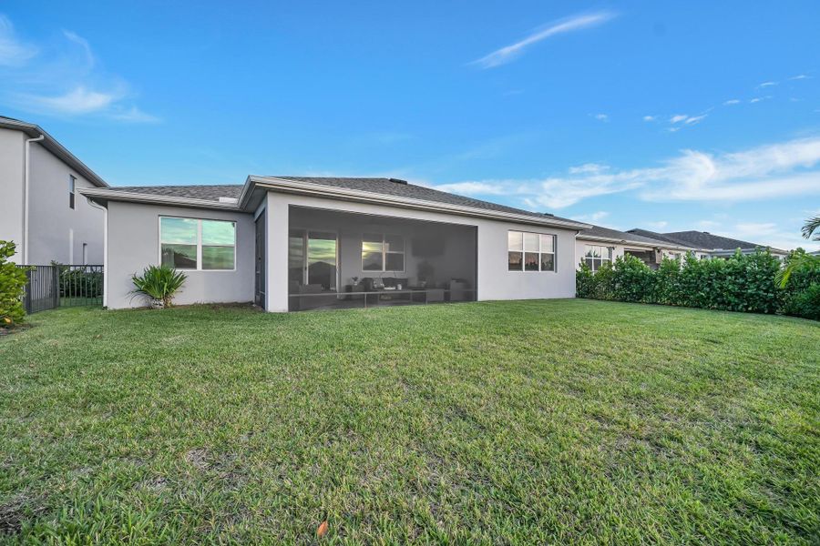 Exterior details and patio area of a home in Tradition - Cadence, Port St. Lucie (Image 32).