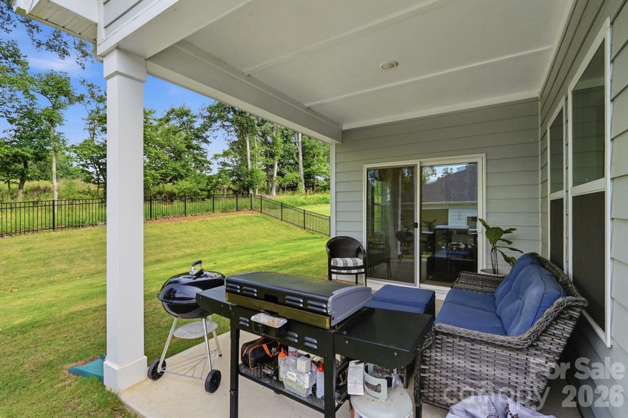 Exterior details and patio area of a home in , Charlotte (Image 25).
