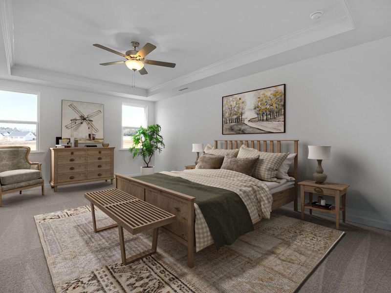Furnished interior view inside a new home in Tobacco Road, Angier (Image 9).