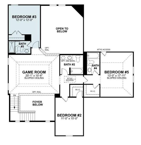 2D floor plan layout of this home in Marvida, Cypress, TX (Image 5).