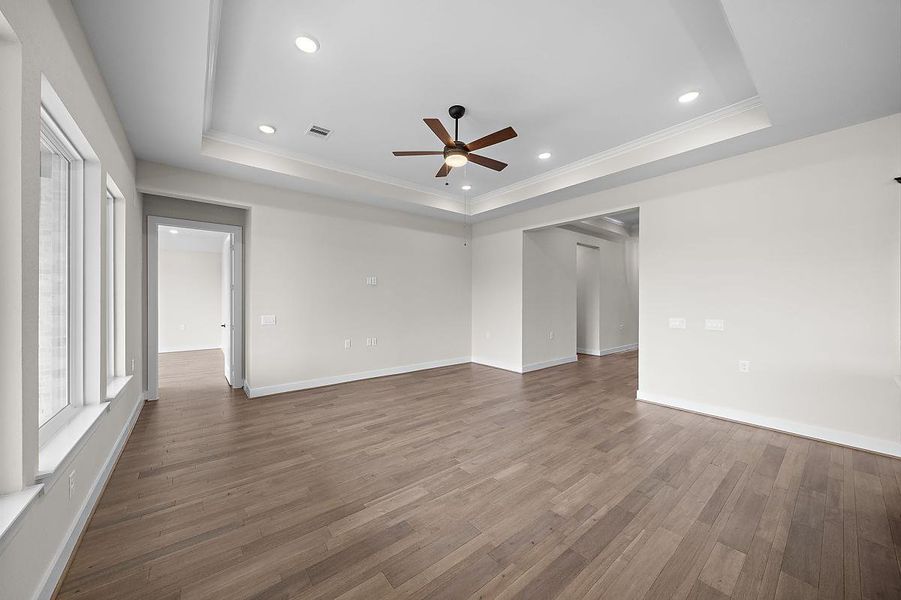 Representative unfurnished interior of a home built from the Sweet Clover by Caldwell Homes in The Highlands, Porter (Image 14). Representative unfurnished interior of a home built from the Sweet Clover by Caldwell Homes in The Highlands, Porter (Image 14).