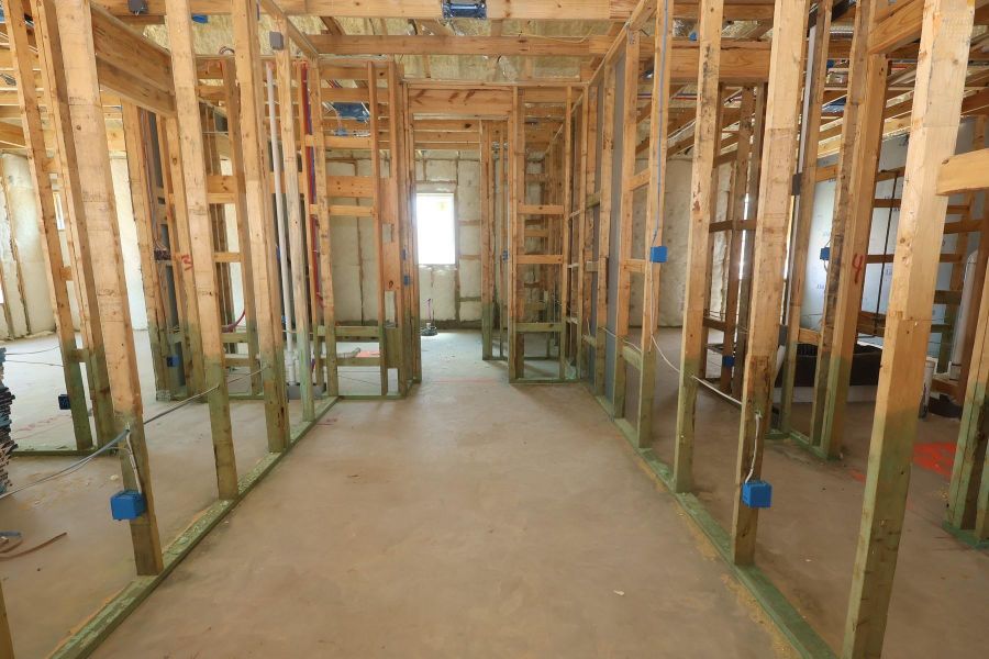 In-progress construction of a new home in The Highlands Encore - Harbor Collection, Porter, TX (Image 10).